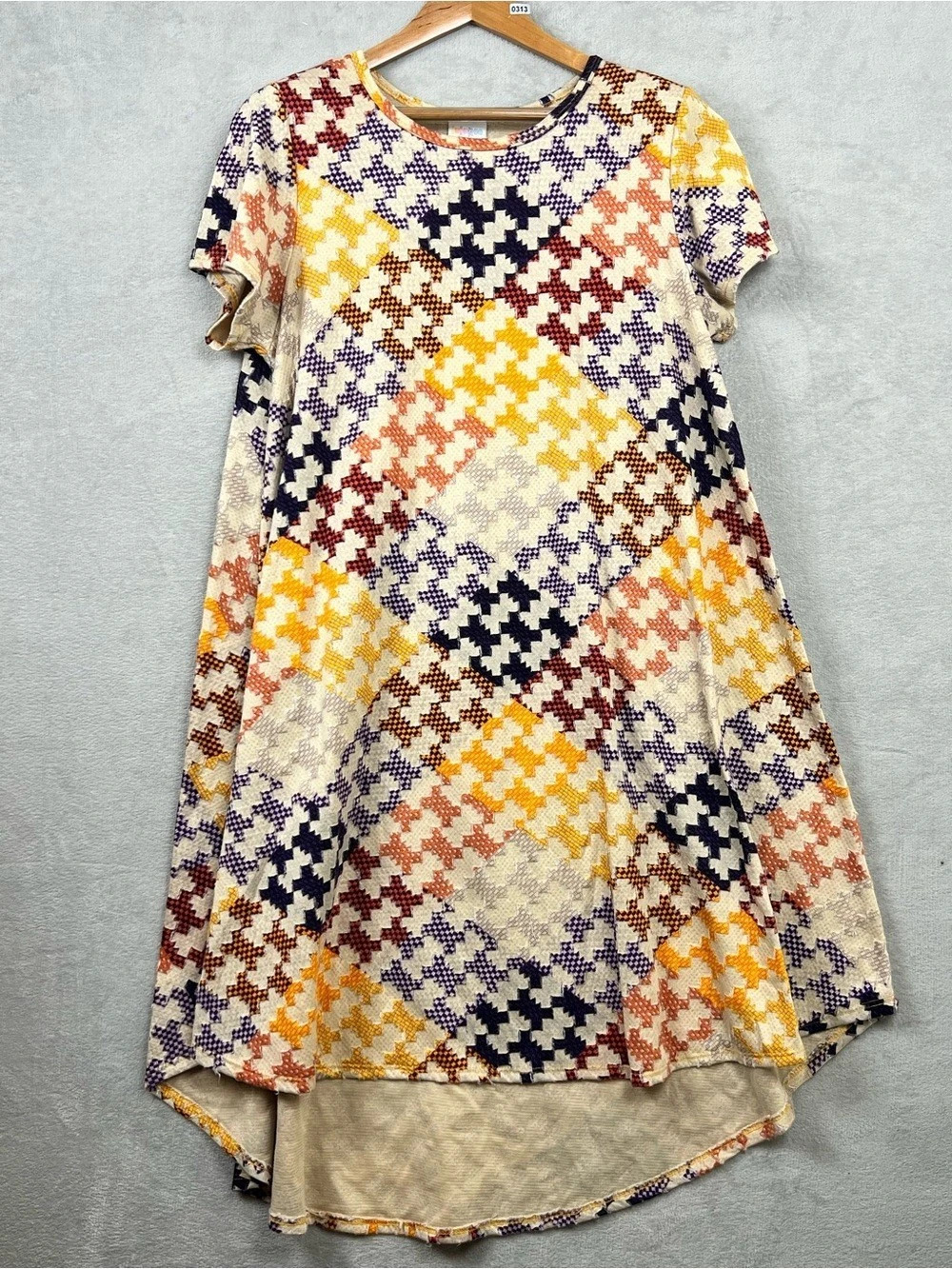 LuLaRoe Carly Dress Geometric Mini Dress XL